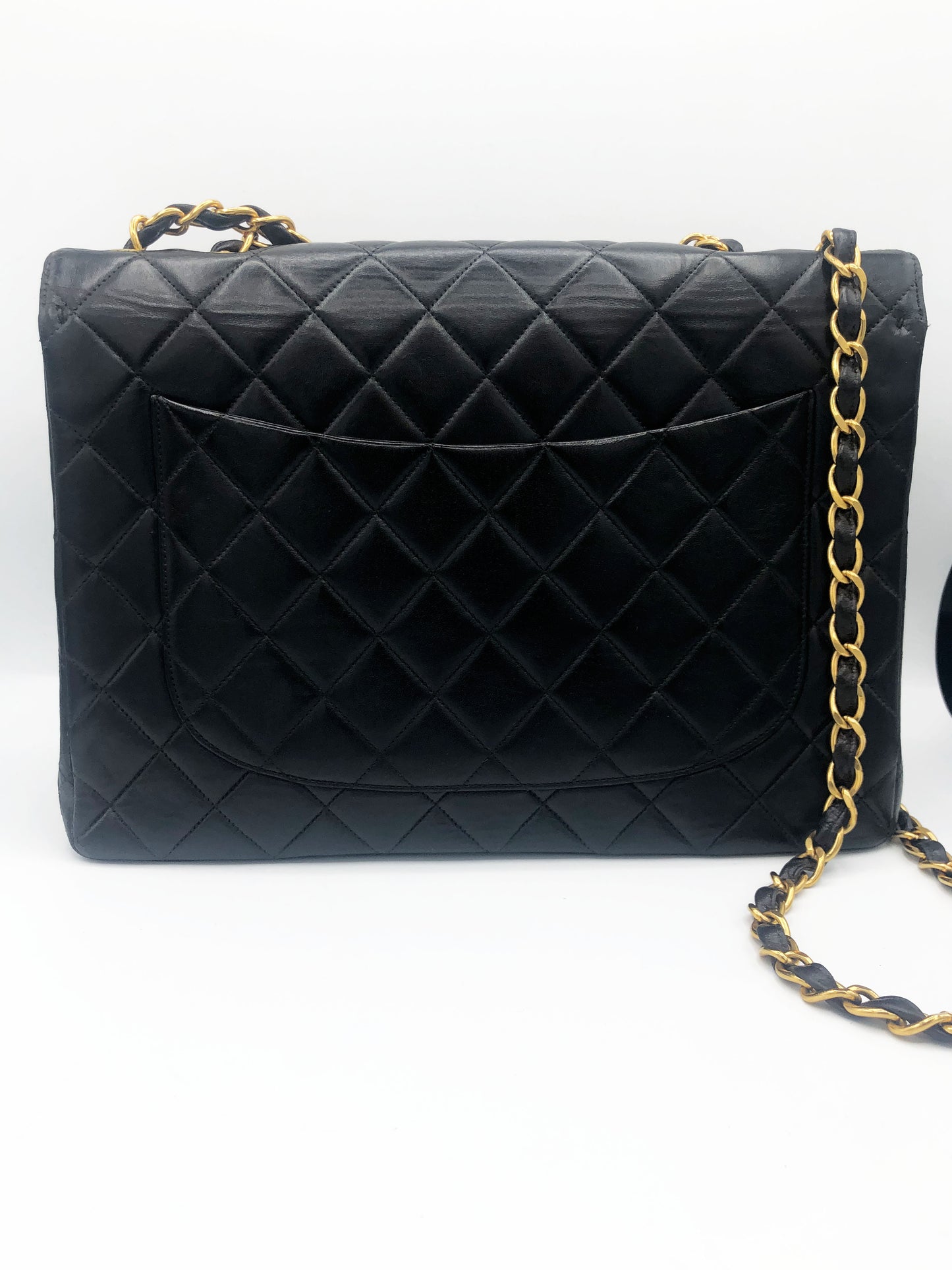 Sac Bandouliere Chanel Timeless Jumbo en cuir matellasé noir