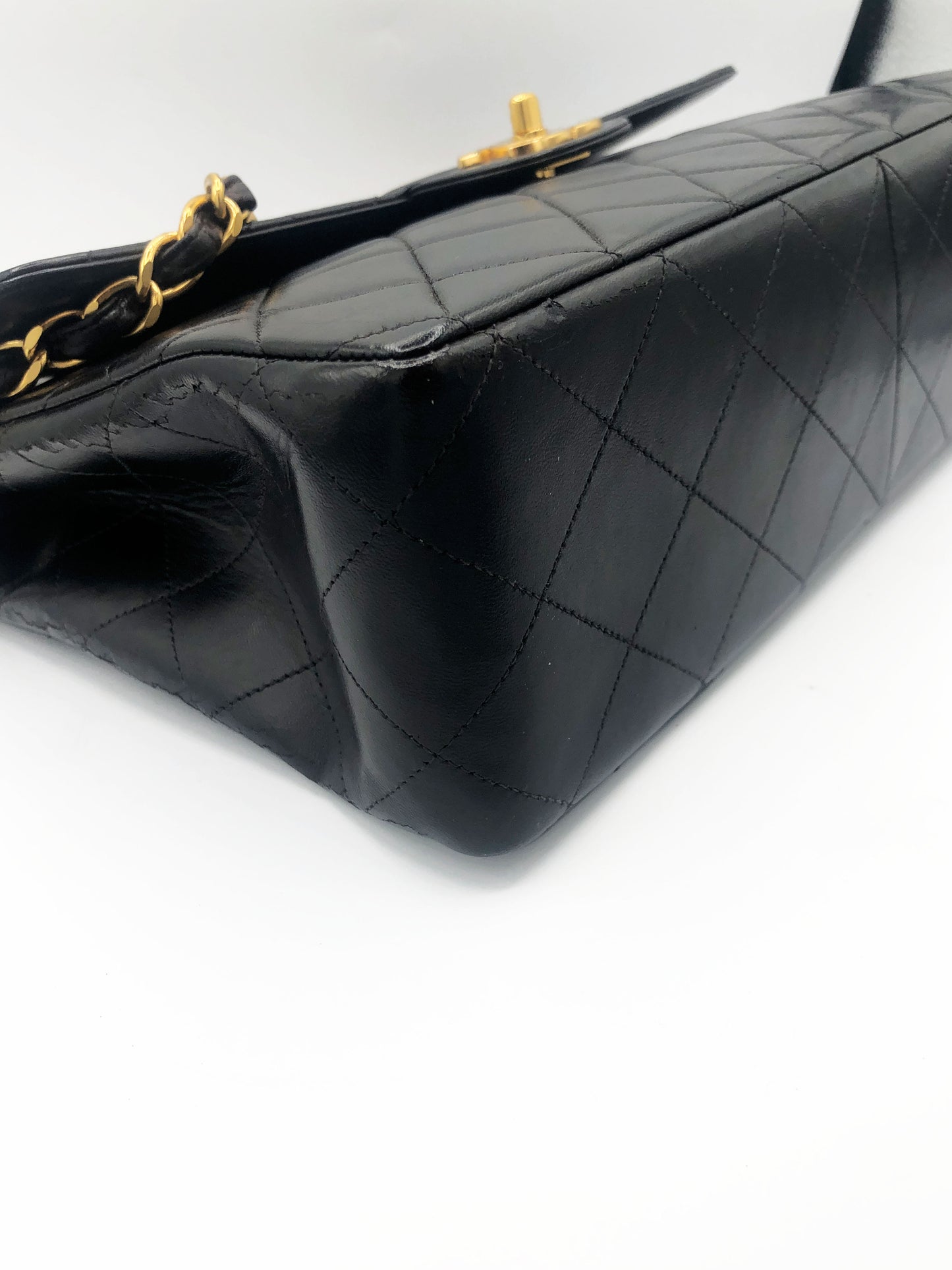 Sac Bandouliere Chanel Timeless Jumbo en cuir matellasé noir