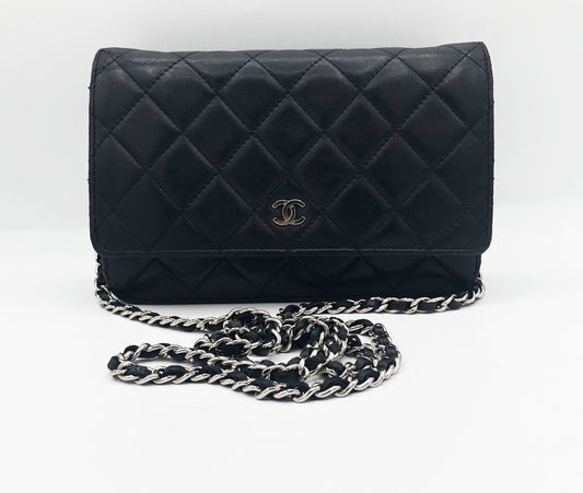 SAC CHANEL BANDOULIERE WALLET ON CHAIN ( WOC ) AGNEAU NOIR