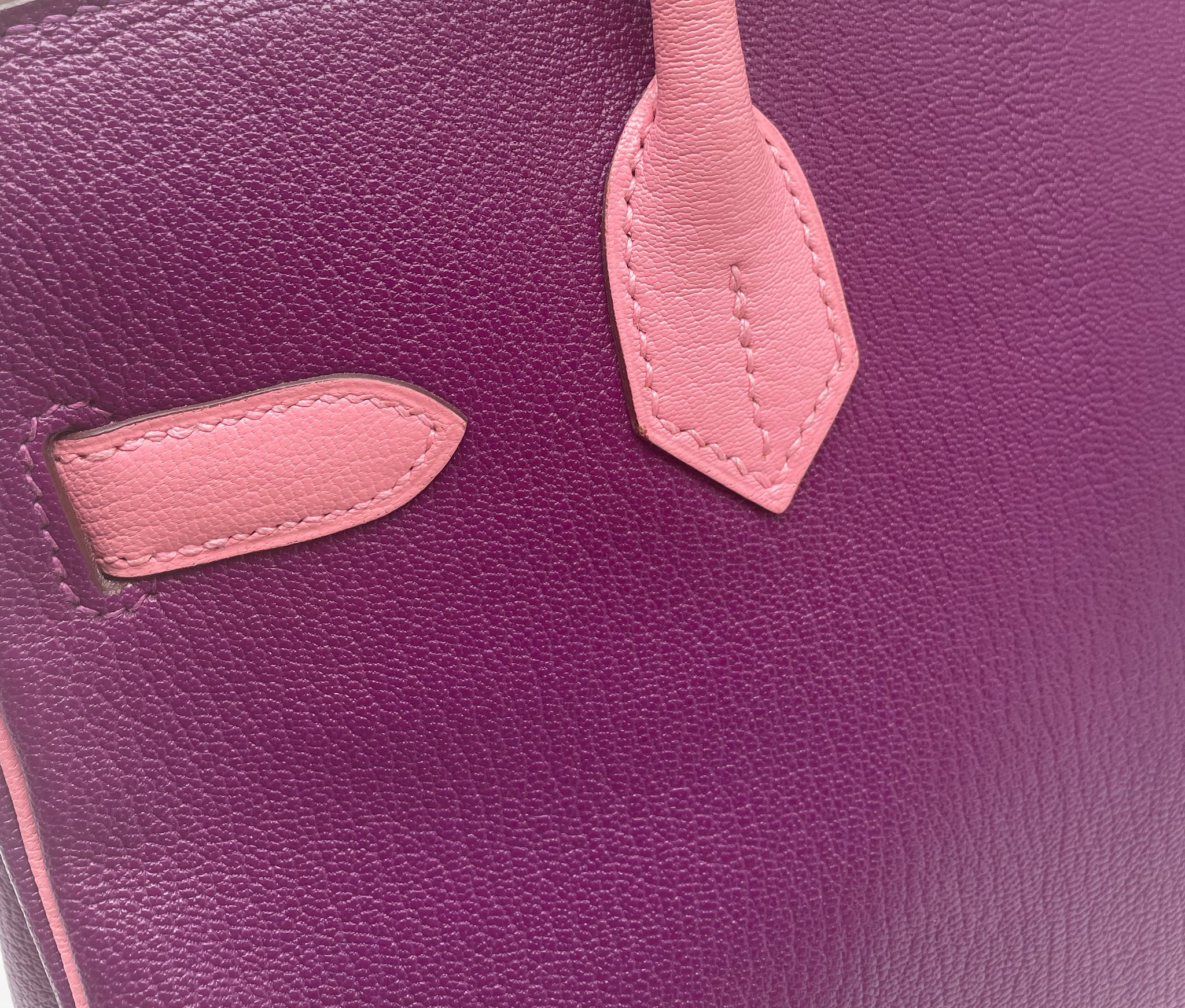 Hermes Rose Confetti Pink Anemone Chevre Birkin 30 Handbag