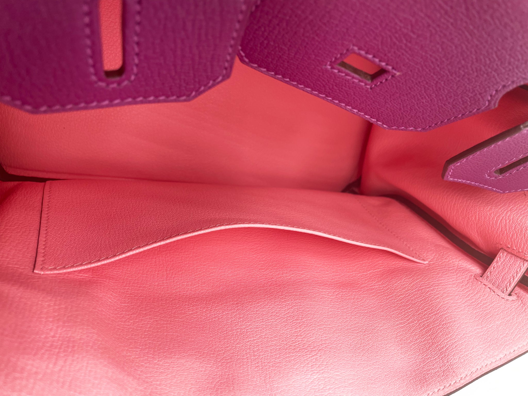 Bonhams : Hermès a Special Order Bi-Colour Anemone and Rose Confetti Chevre  Leather Birkin 30 Horseshoe Stamp (HSS) 2013 (includes padlock, keys,  cloche, dust bag and box)