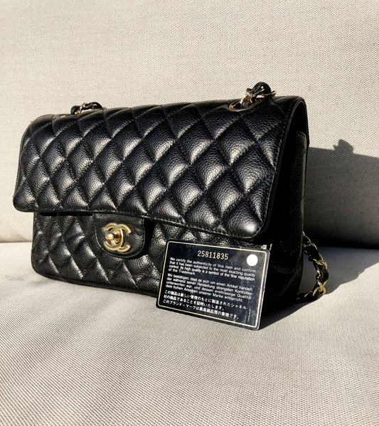 SAC CHANEL CLASSIQUE 11.12 CAVIAR NOIR