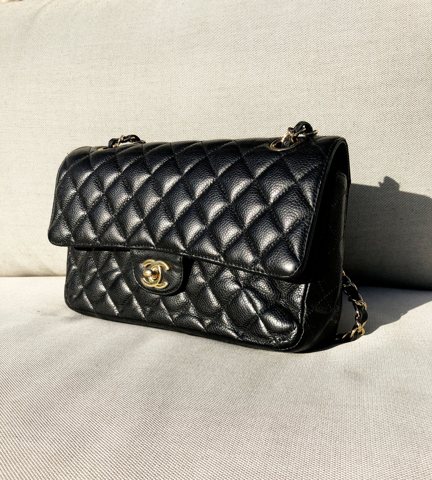 SAC CHANEL CLASSIQUE 11.12 CAVIAR NOIR
