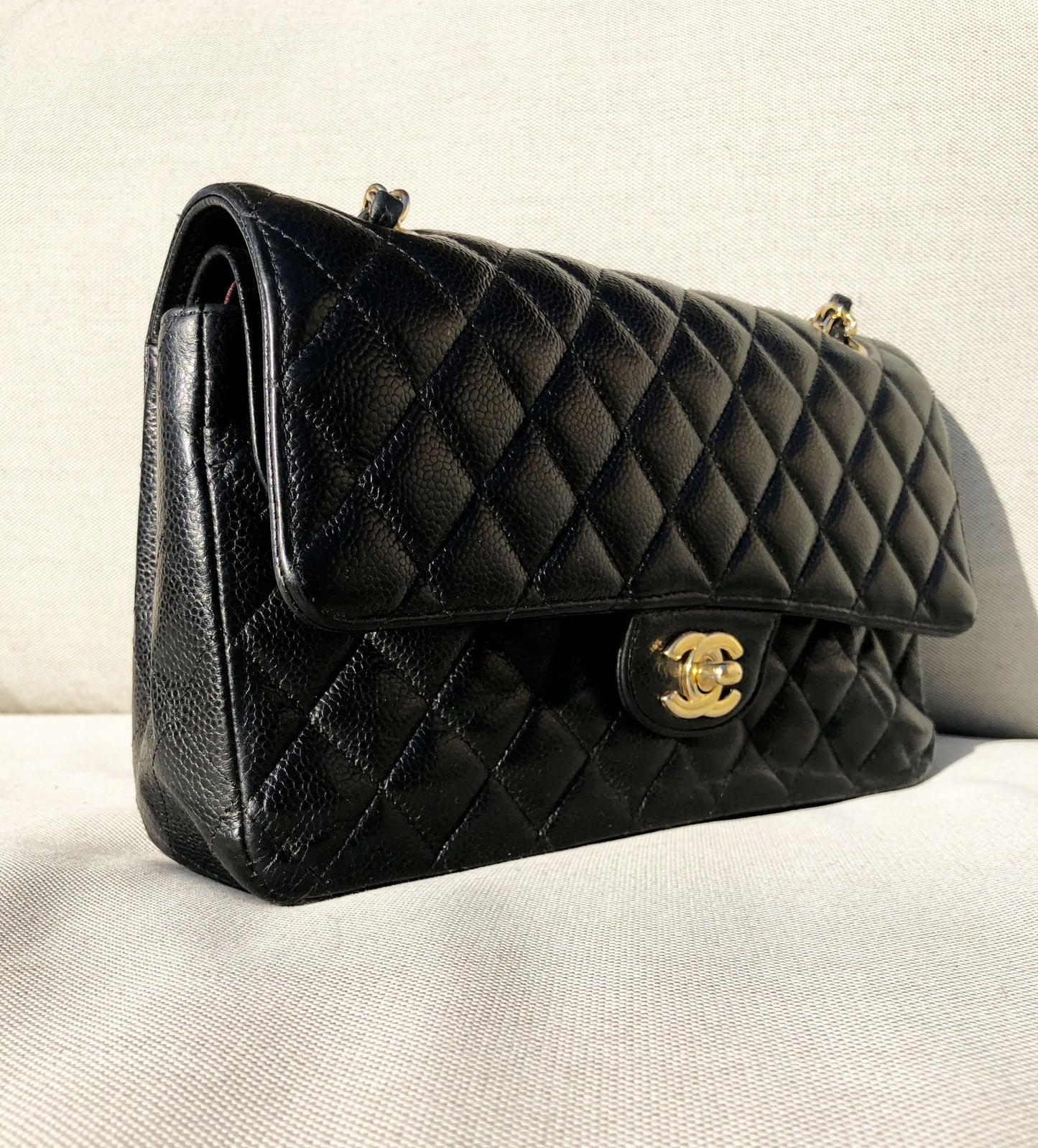 SAC CHANEL CLASSIQUE 11.12 CAVIAR NOIR