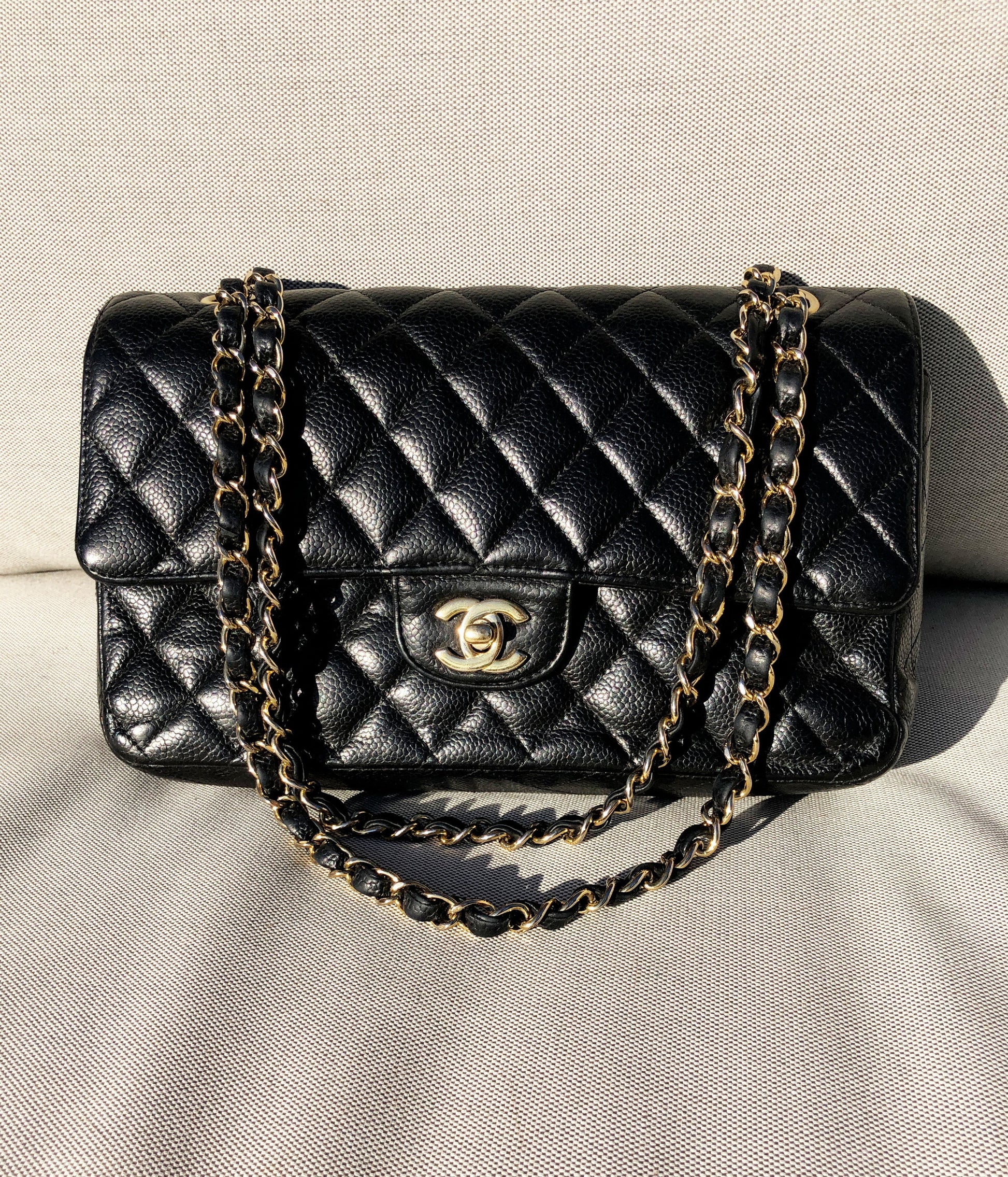 SAC CHANEL CLASSIQUE 11.12 CAVIAR NOIR