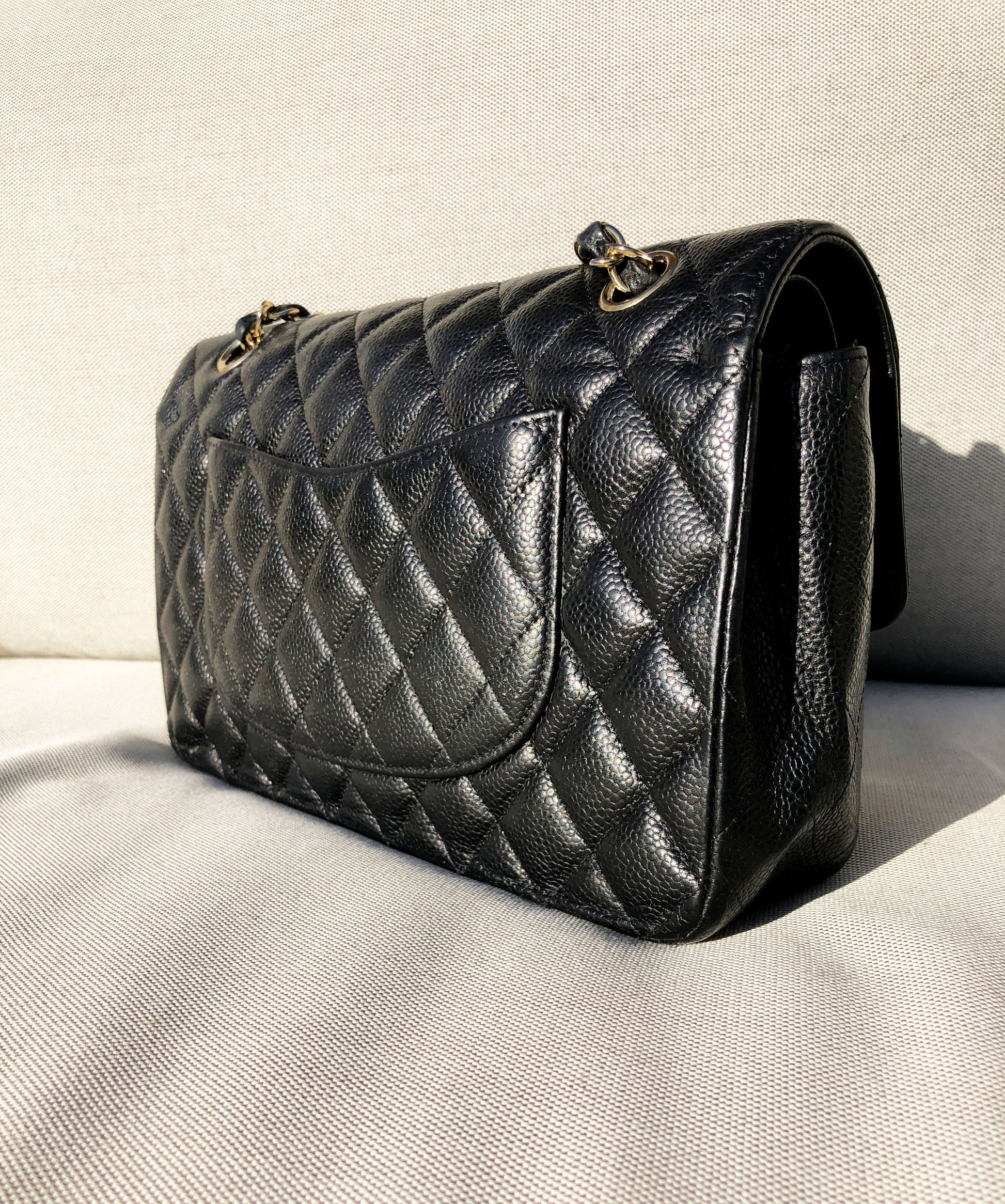 SAC CHANEL CLASSIQUE 11.12 CAVIAR NOIR