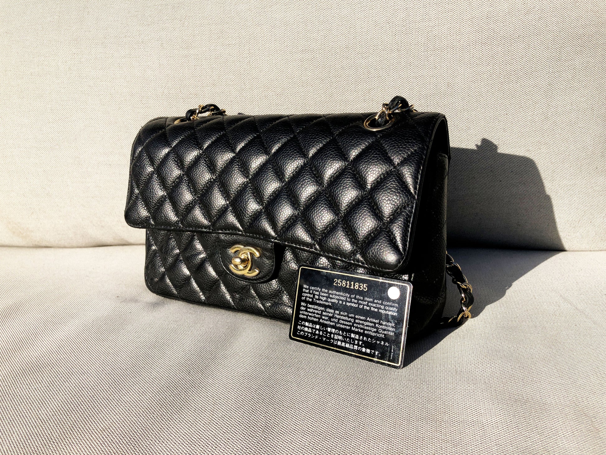 SAC CHANEL CLASSIQUE 11.12 CAVIAR NOIR