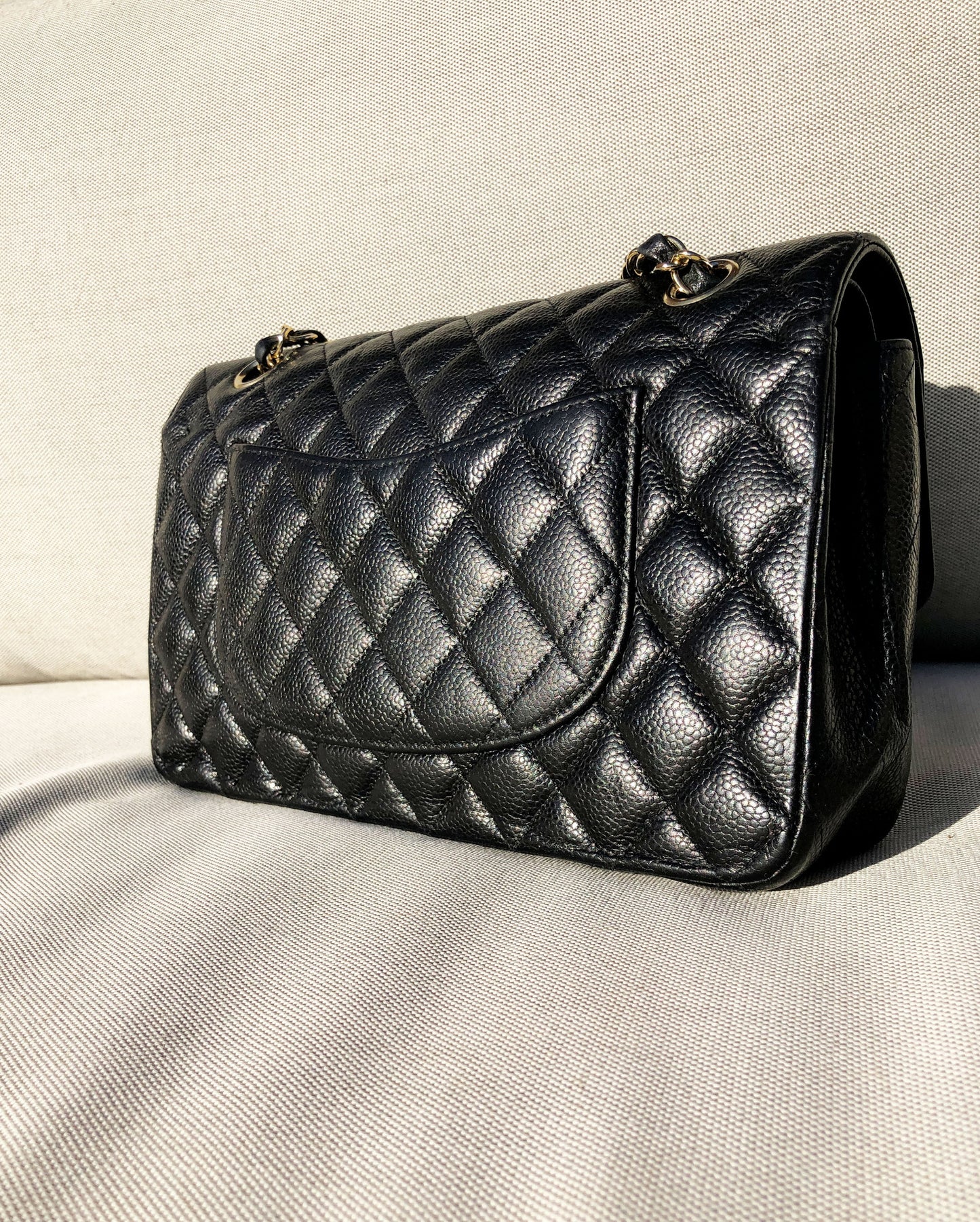 SAC CHANEL CLASSIQUE 11.12 CAVIAR NOIR