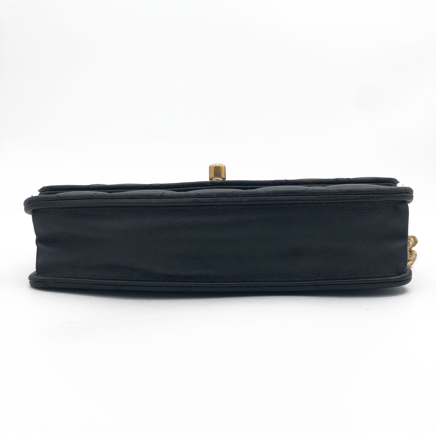 Chanel Sac bandoulière Pearl Crush wallet on chain cuir noir - Soline