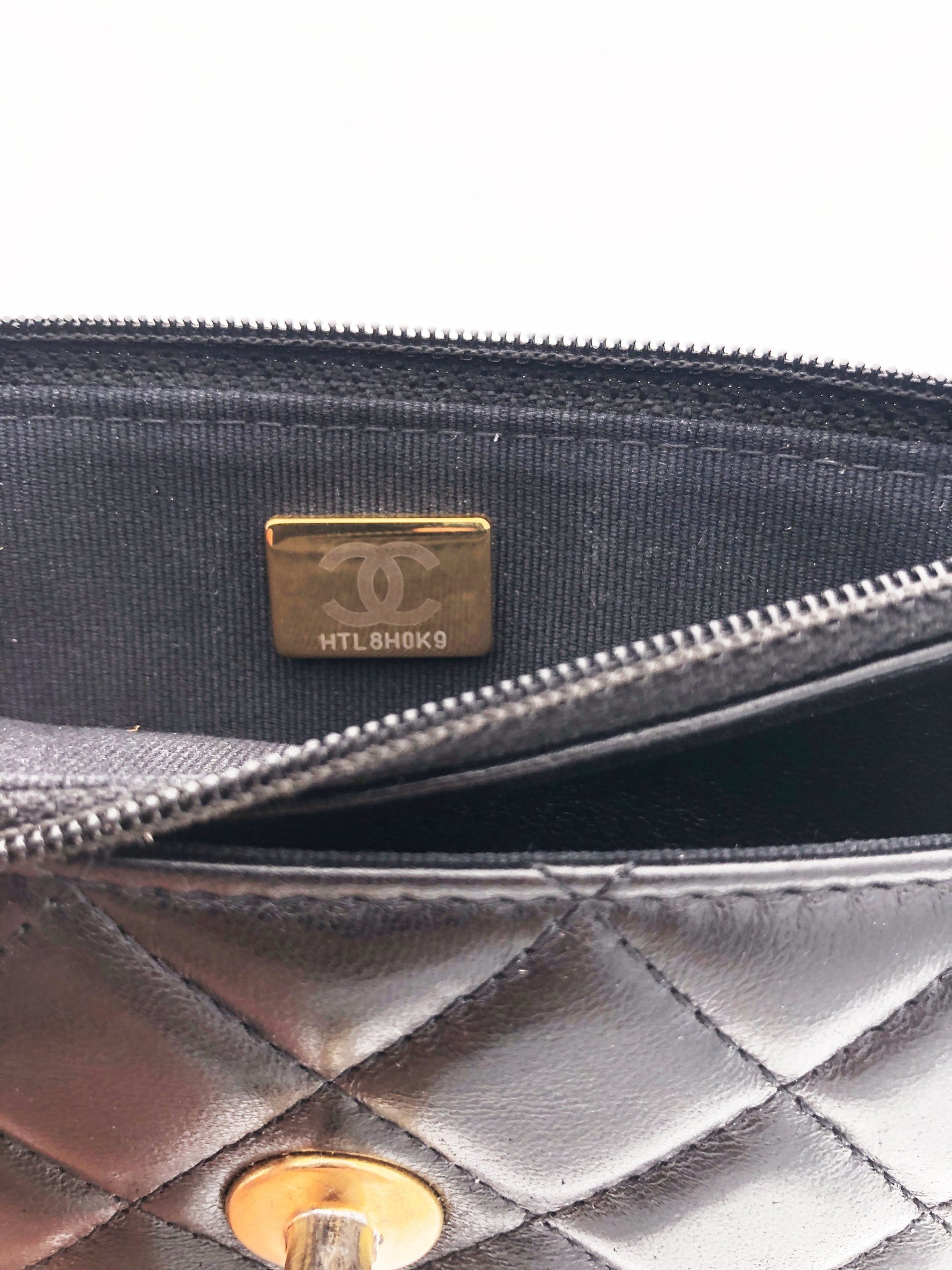 Chanel Sac bandoulière Pearl Crush wallet on chain cuir noir - Soline