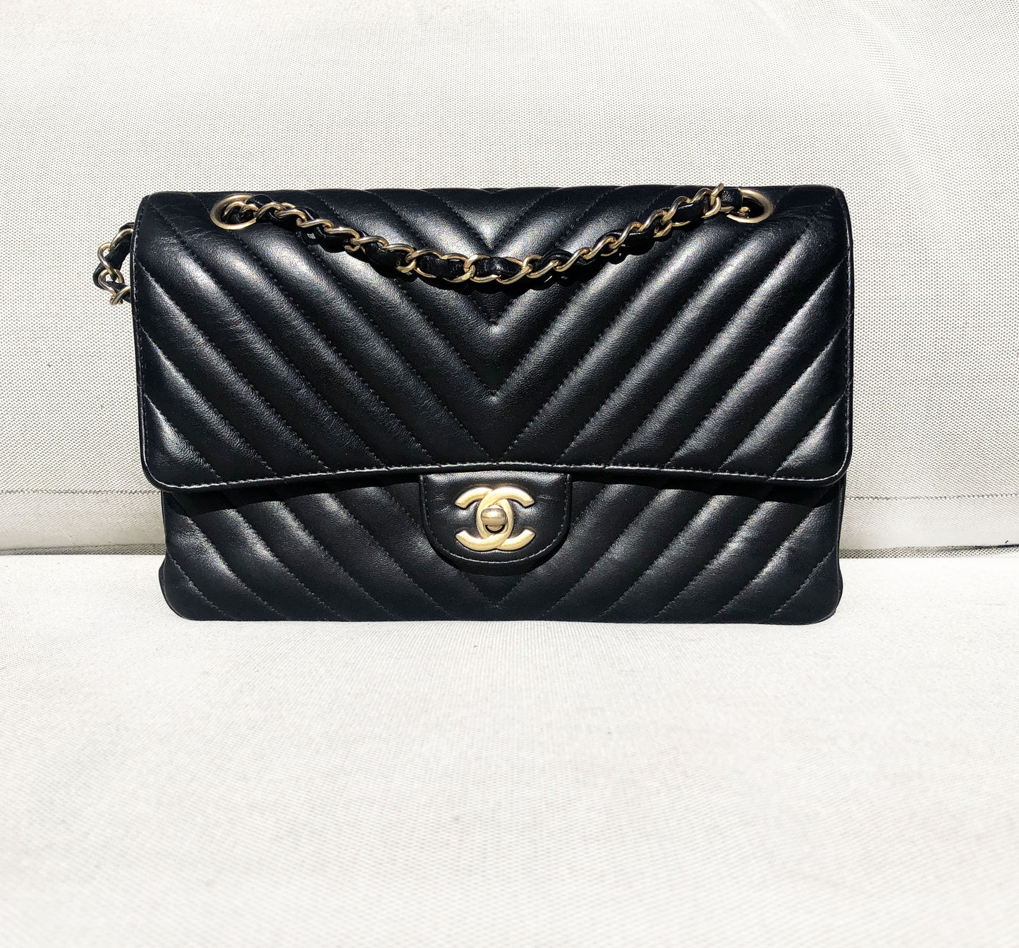 Sac Chanel 11.12 / Timeless Medium – Chevron Noir - Soline
