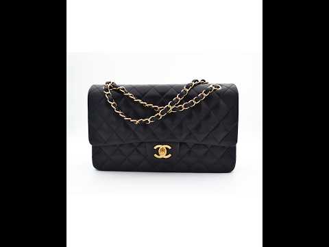 video : Sac chanel vintage noir et plaqué or