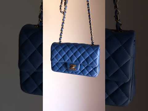 Sac Chanel Mini matelassé bleu authentique à vendre