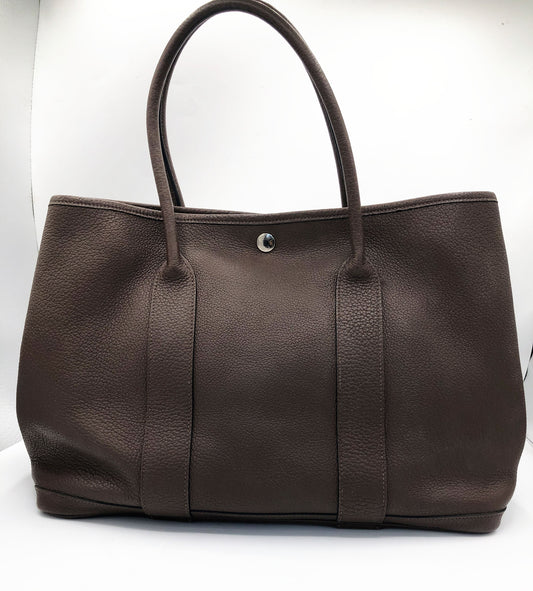 Sac à main Hermès Garden Party 36 Negonda marron - Soline