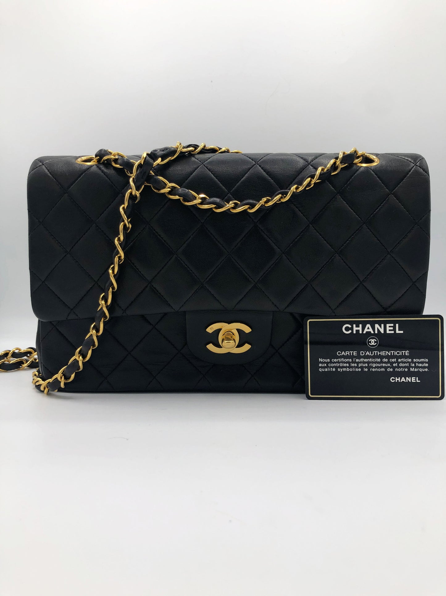 SAC BANDOULIERE TIMELESS / CLASSIQUE AGNEAU NOIR - Soline