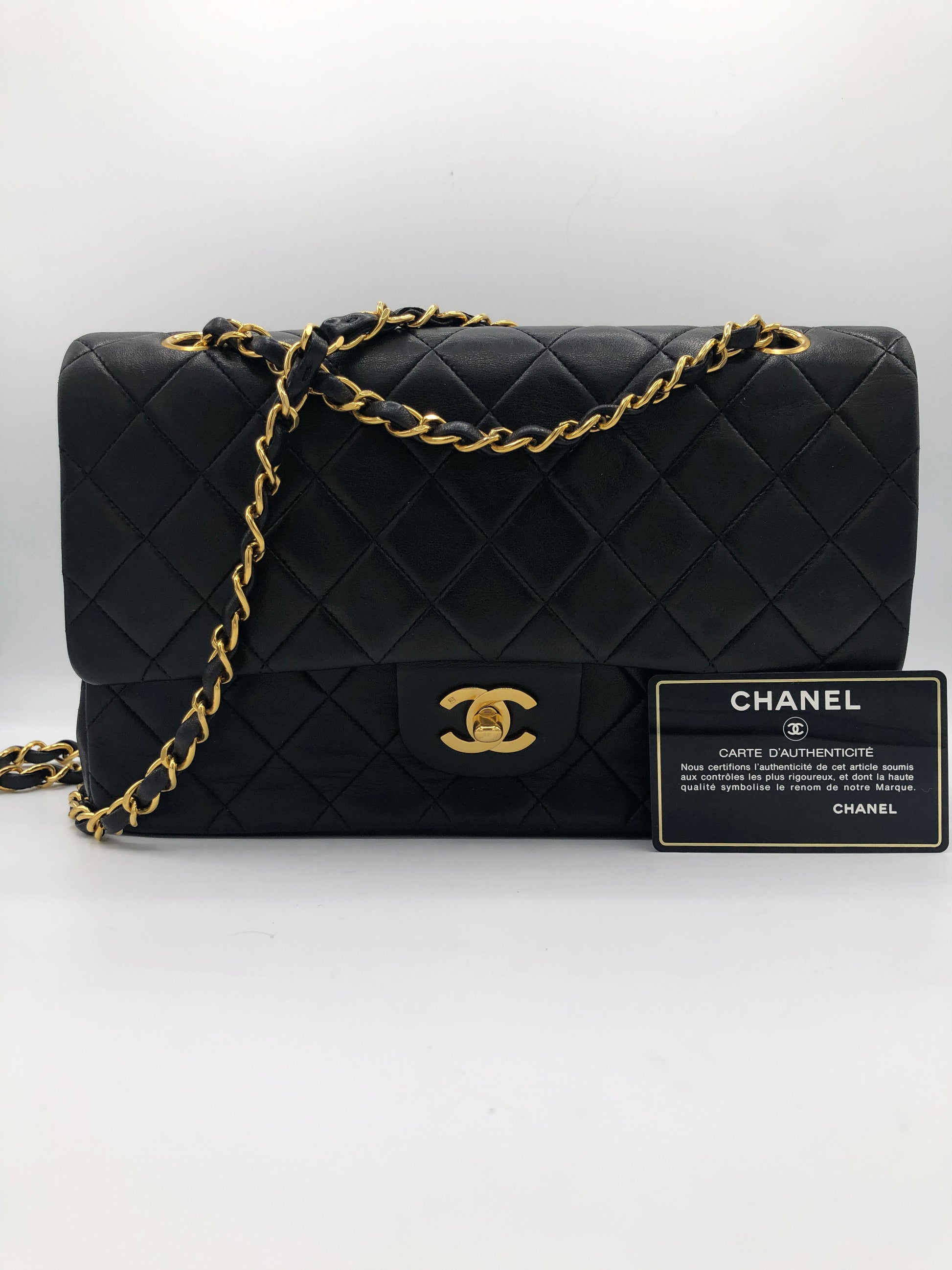 SAC BANDOULIERE TIMELESS / CLASSIQUE AGNEAU NOIR - Soline