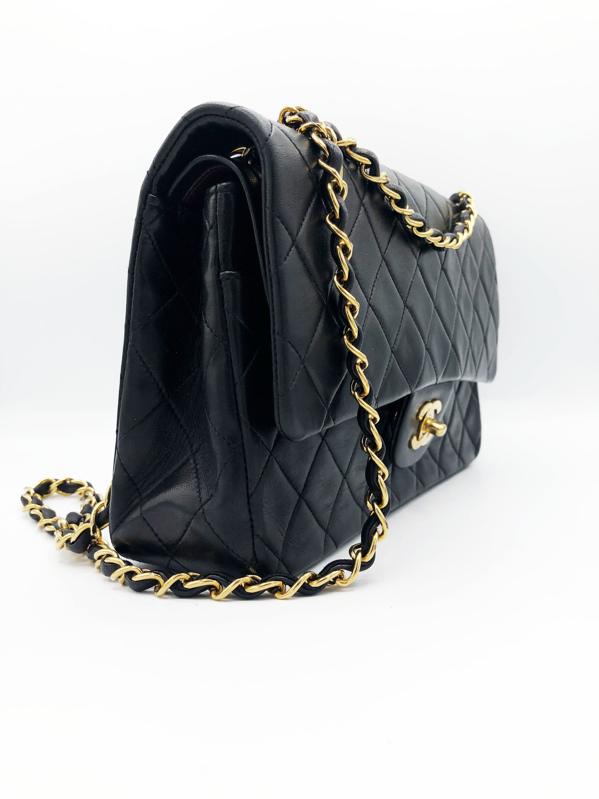 SAC BANDOULIERE TIMELESS / CLASSIQUE AGNEAU NOIR - Soline