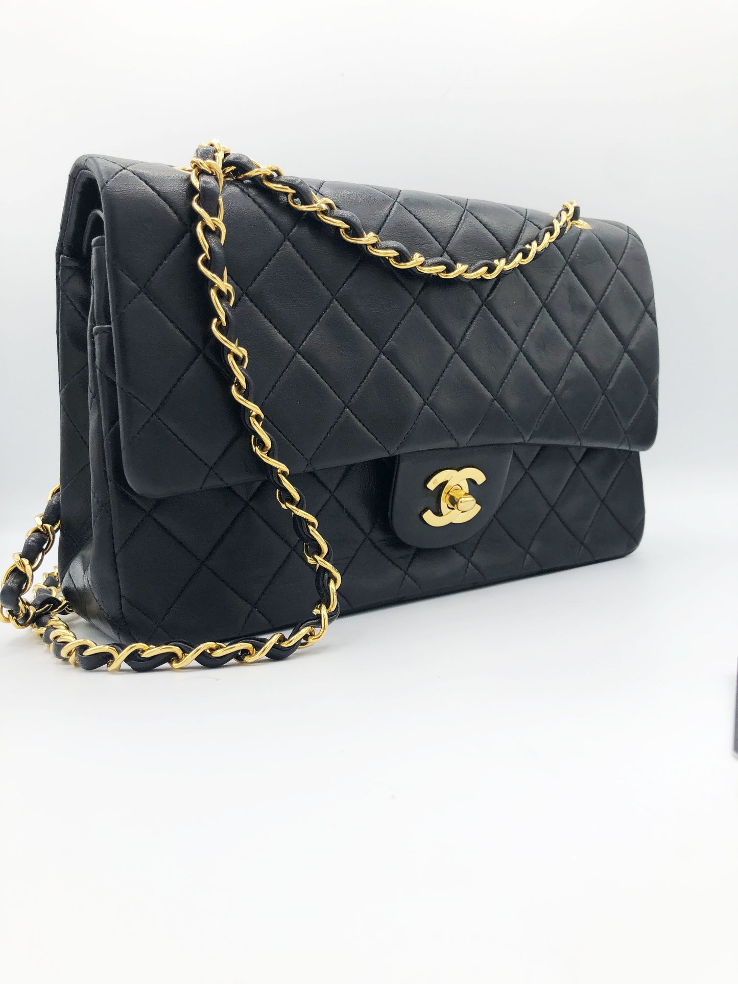 SAC BANDOULIERE TIMELESS / CLASSIQUE AGNEAU NOIR - Soline