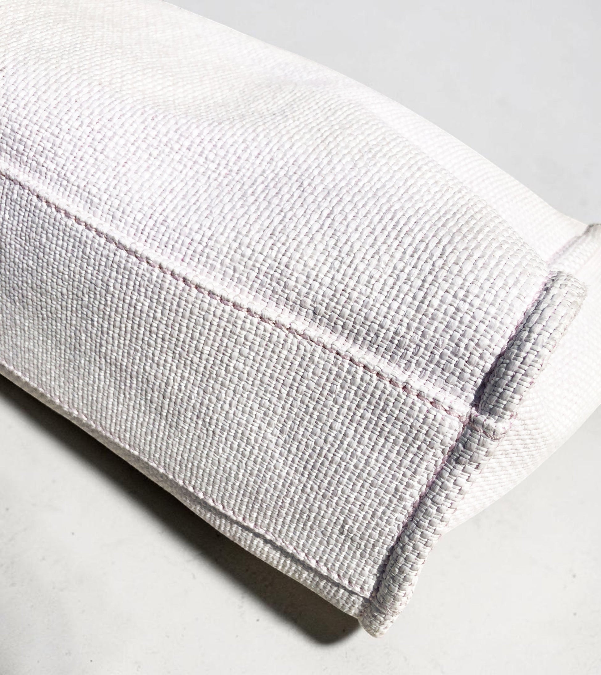 Sac Cabas Deauville en raphia rose et blanc - Soline