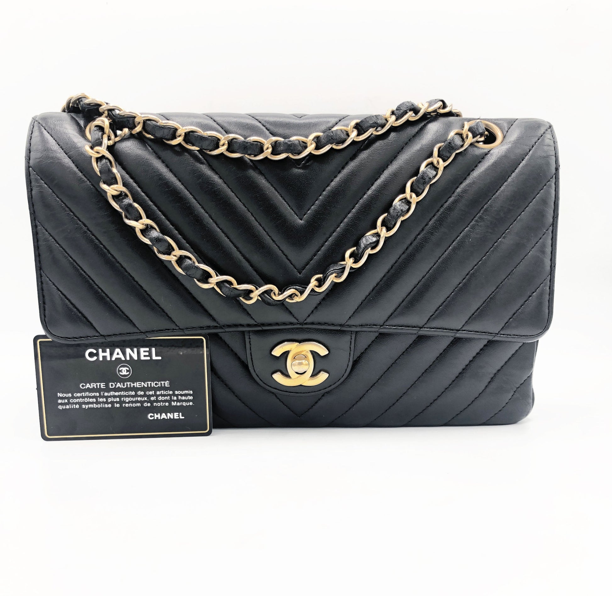 Sac Chanel 11.12 / Timeless Medium – Chevron Noir - Soline