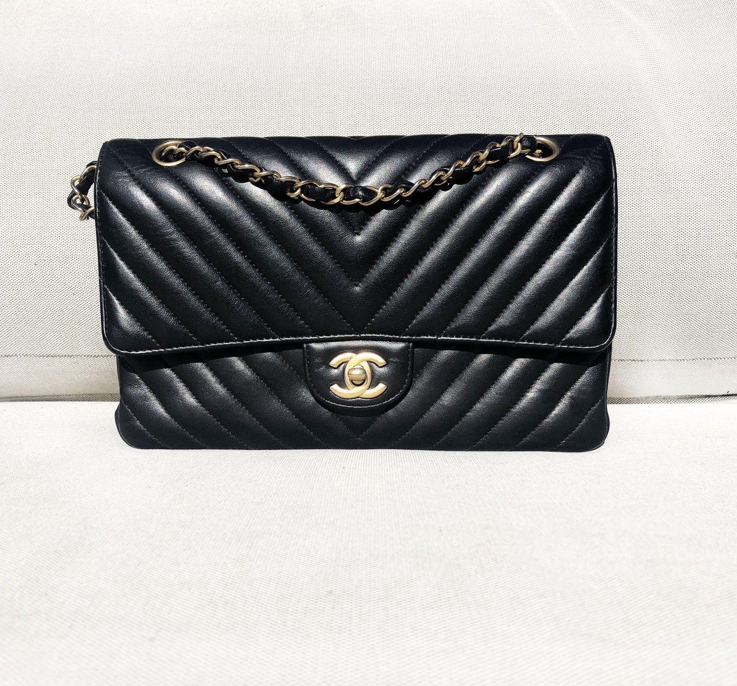 Sac Chanel 11.12 / Timeless Medium – Chevron Noir - Soline
