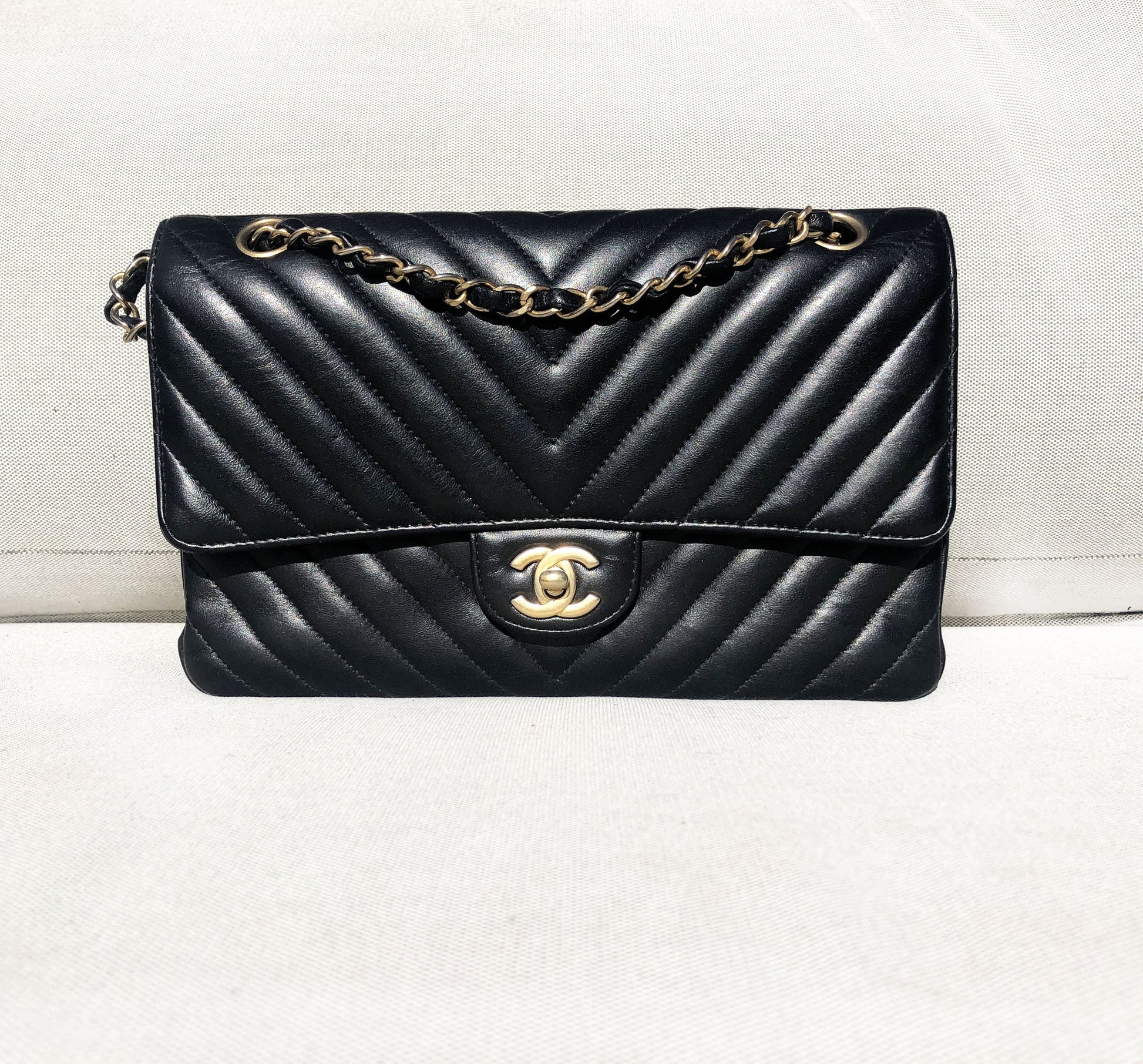 Sac Chanel 11.12 / Timeless Medium – Chevron Noir - Soline
