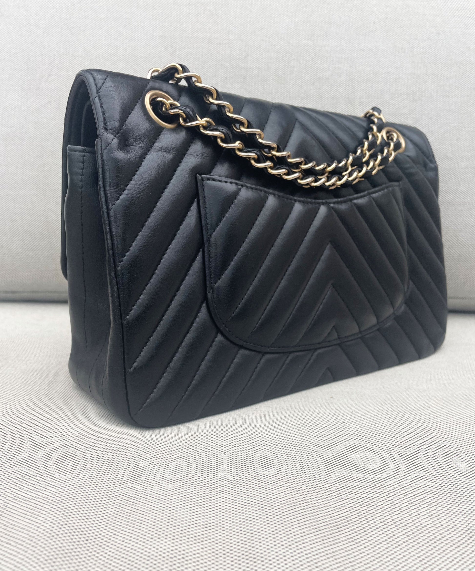Sac Chanel 11.12 / Timeless Medium – Chevron Noir - Soline