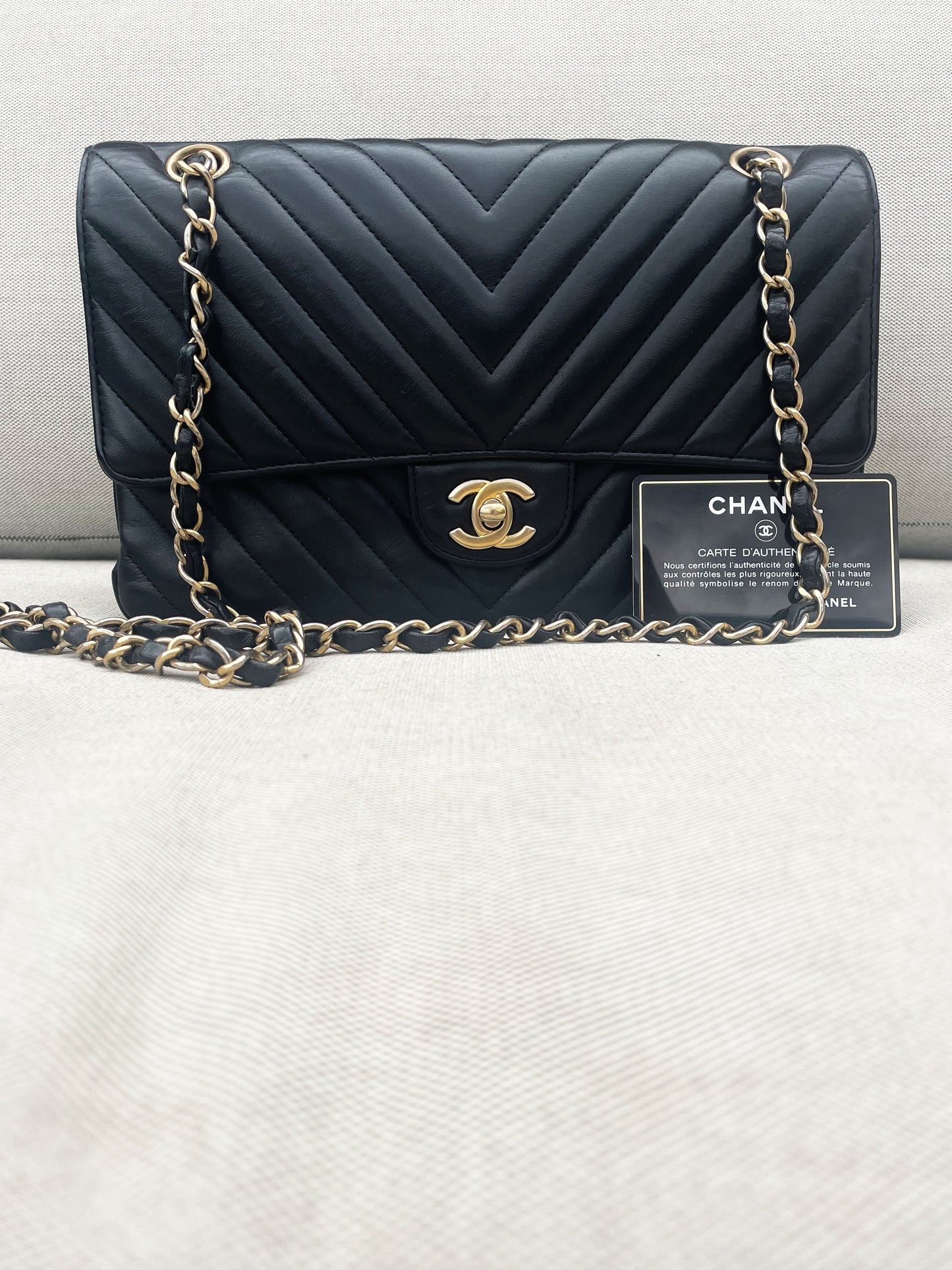 Sac Chanel 11.12 / Timeless Medium – Chevron Noir - Soline