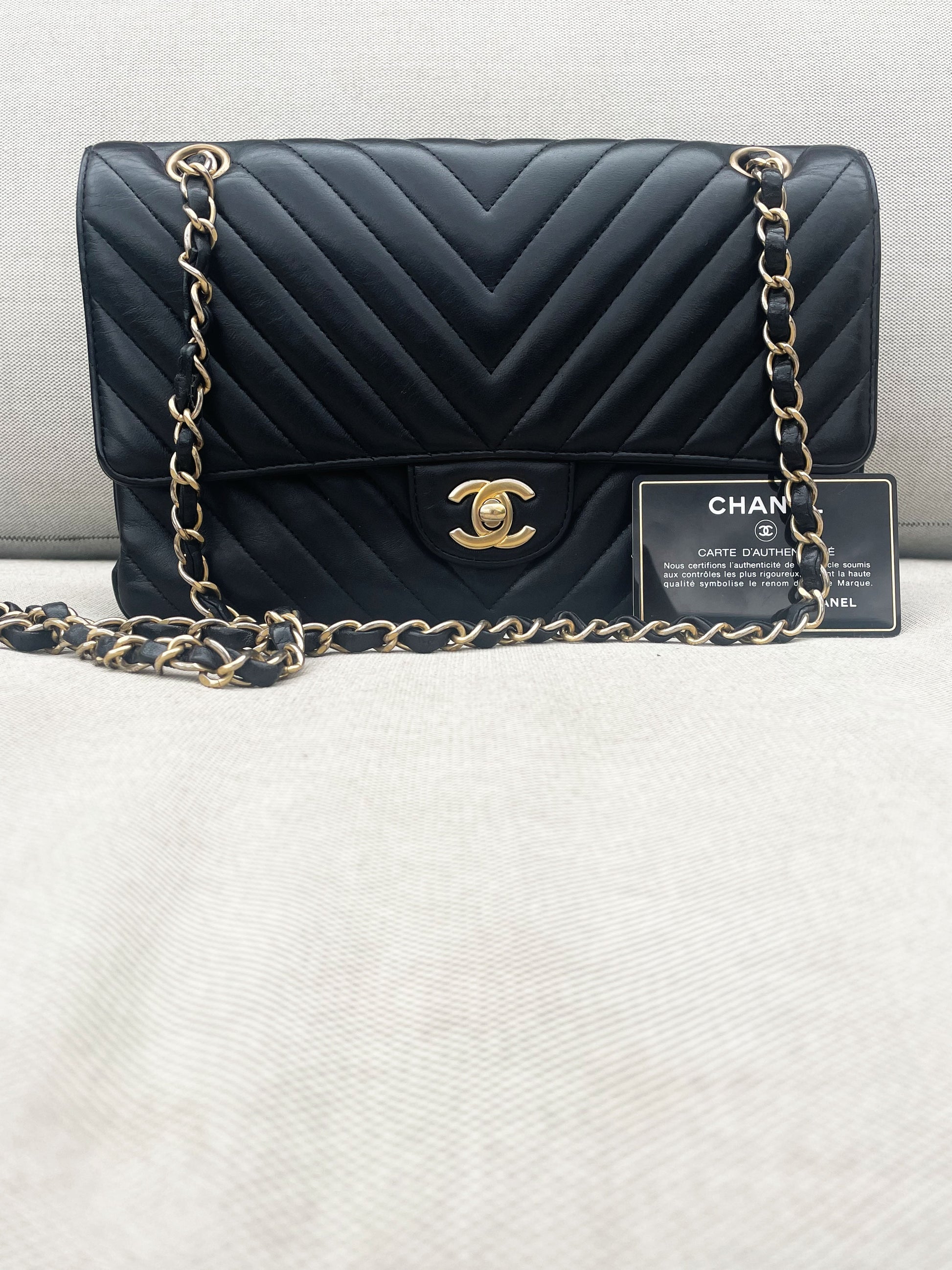 Sac Chanel 11.12 / Timeless Medium – Chevron Noir - Soline