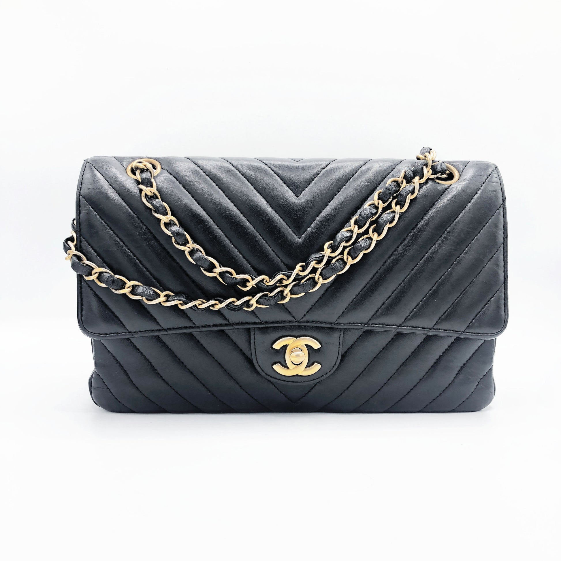 Sac Chanel 11.12 / Timeless Medium – Chevron Noir - Soline
