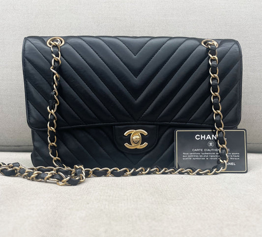 Sac Chanel 11.12 / Timeless Medium – Chevron Noir - Soline