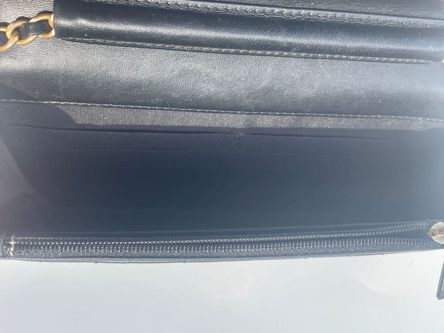 Sac Chanel bandoulière wallet on chain (woc) Boy en cuir noir - Soline