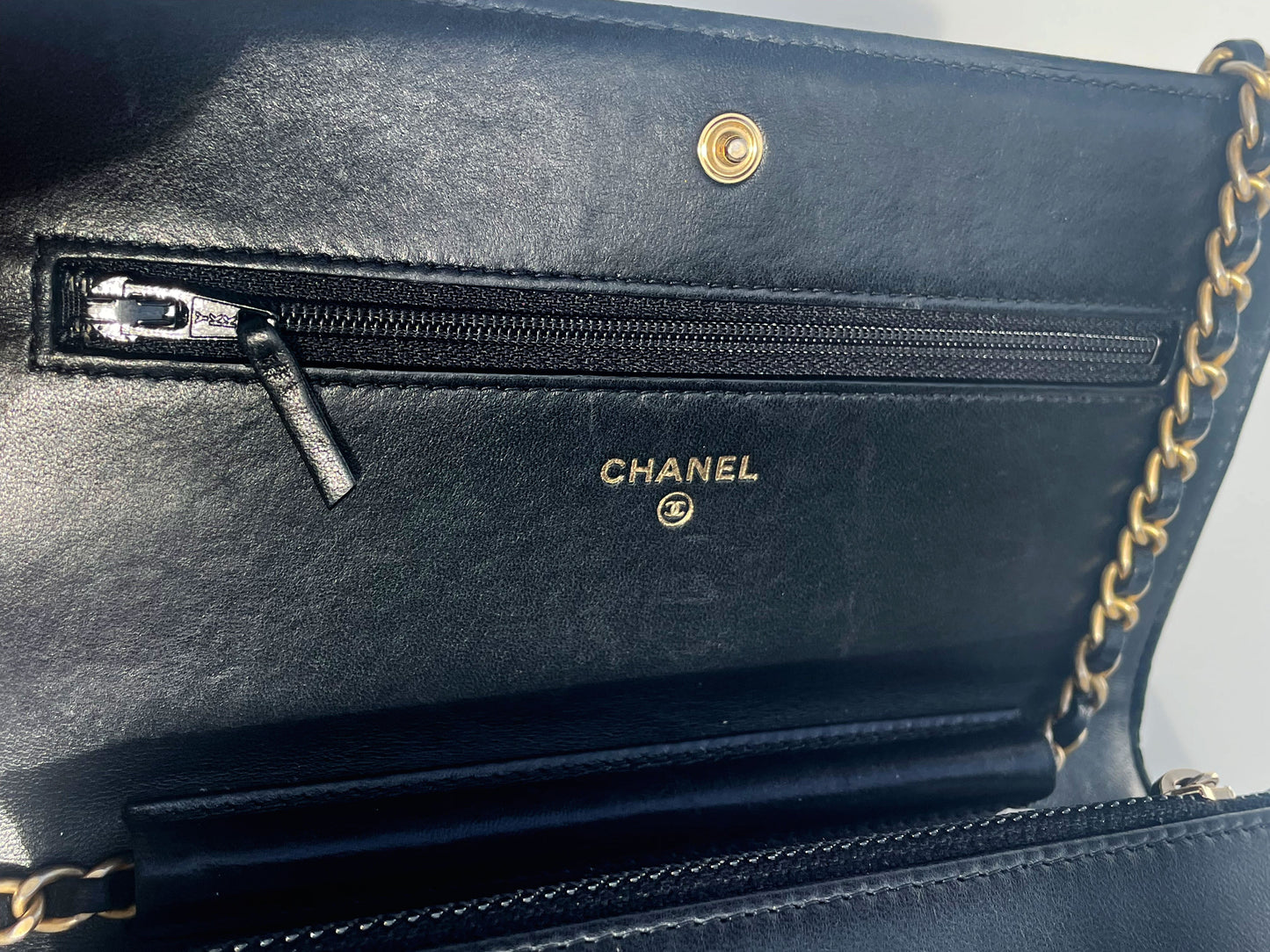 Sac Chanel bandoulière wallet on chain (woc) Boy en cuir noir - Soline