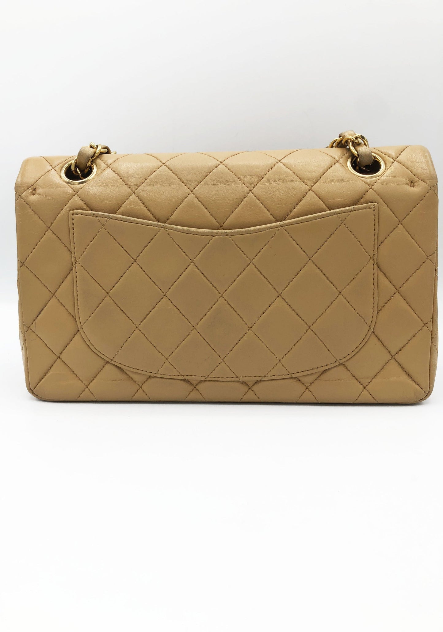 SAC CHANEL BEIGE TIMELESS MINI CUIR D'AGNEAU VINTAGE - Soline