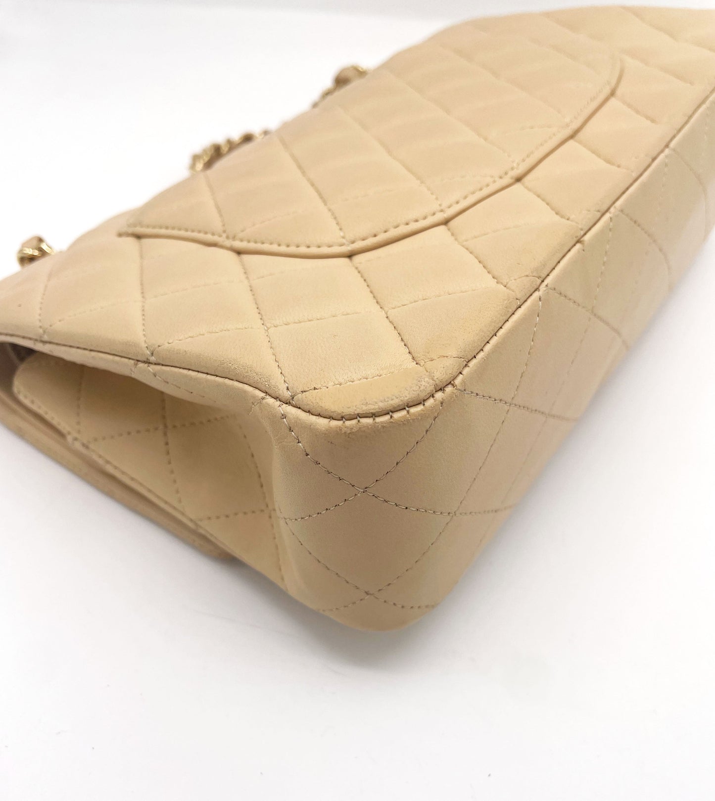 Sac Chanel Classique en cuir beige - Soline