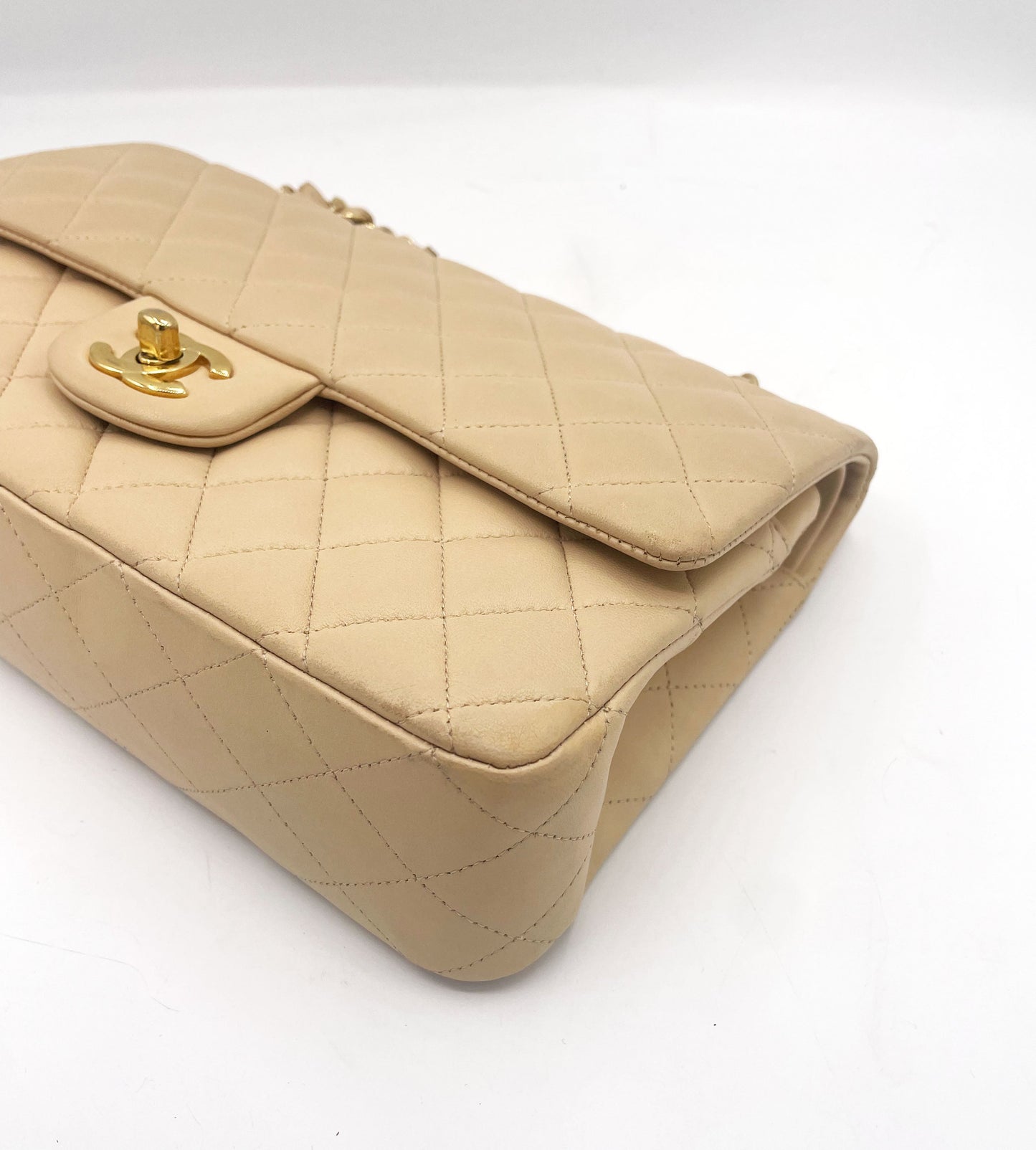 Sac Chanel Classique en cuir beige - Soline