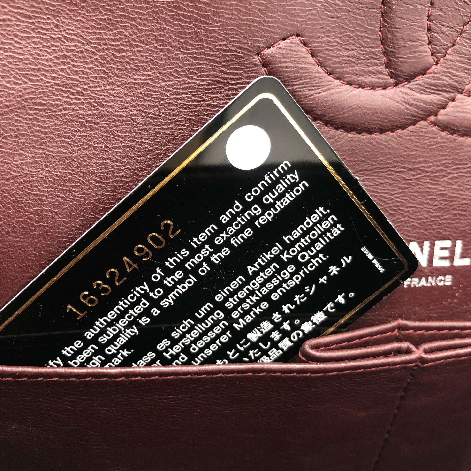 Sac Chanel Classique en cuir caviar noir & métal argenté - Soline