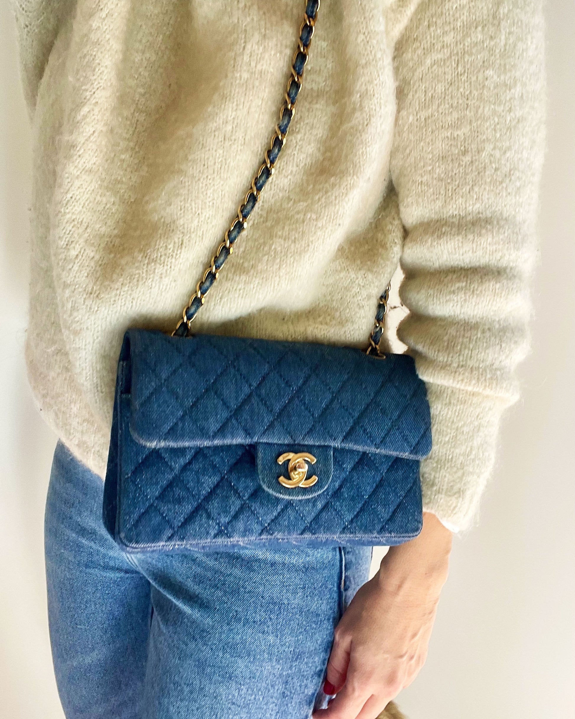 Sac Chanel Femme en Denim Timeless / Classique - Soline