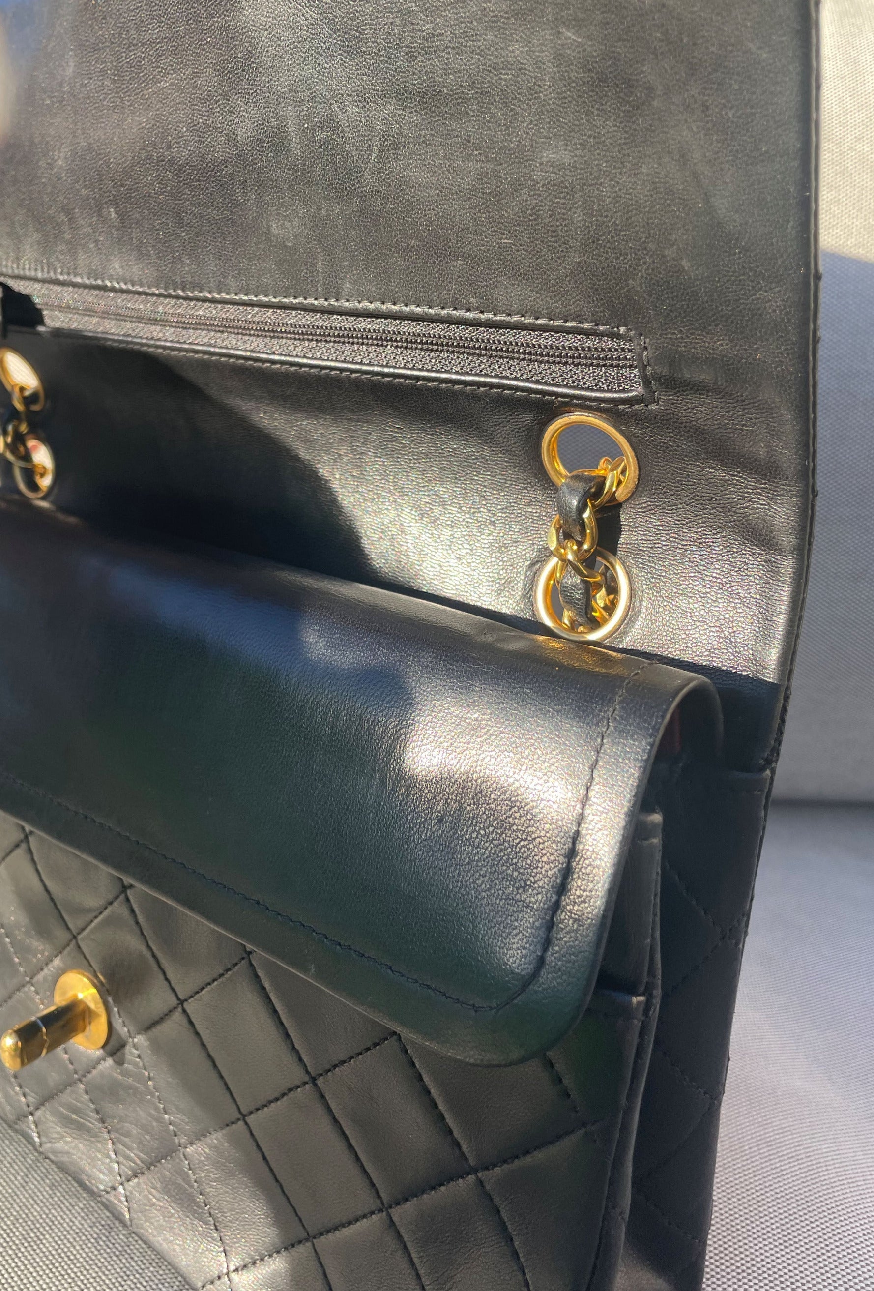 Sac Chanel femme Timeless / Classique 11.12, agneau et métal doré plaqué or 24 K - Soline