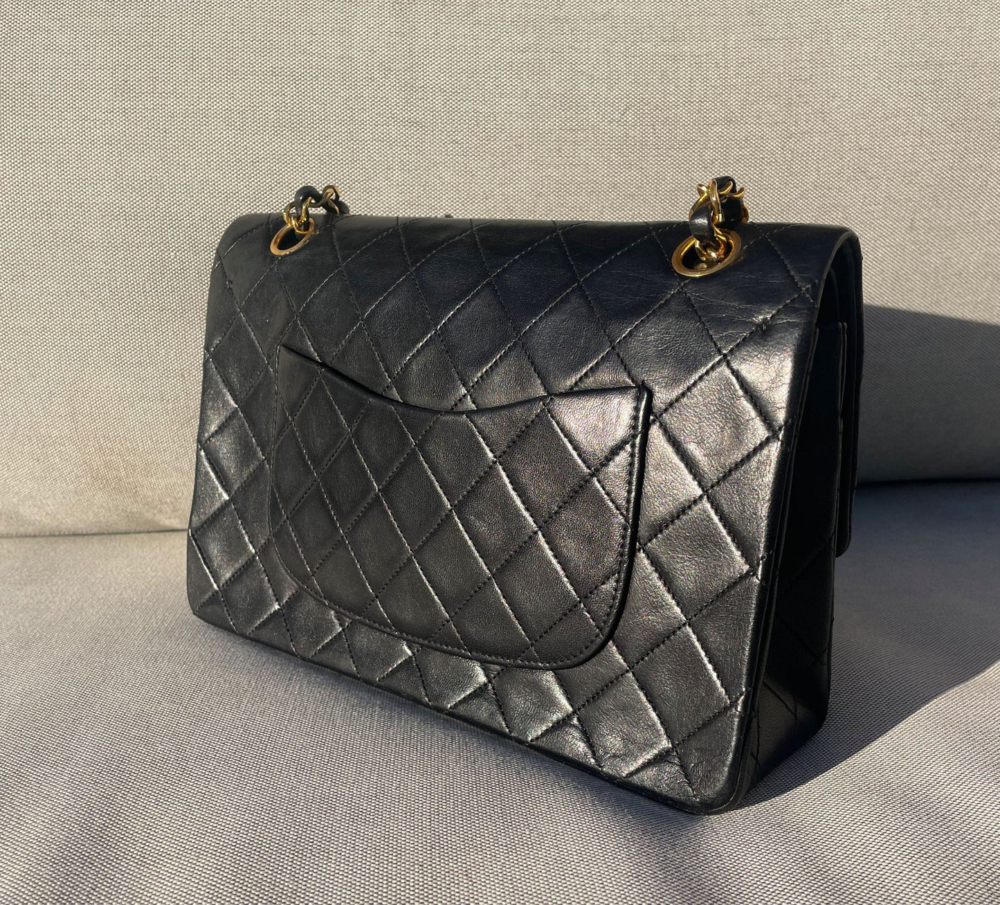 Sac Chanel femme Timeless / Classique 11.12, agneau et métal doré plaqué or 24 K - Soline