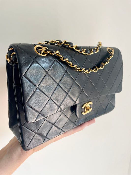Sac Chanel femme Timeless / Classique 11.12, agneau et métal doré plaqué or 24 K - Soline