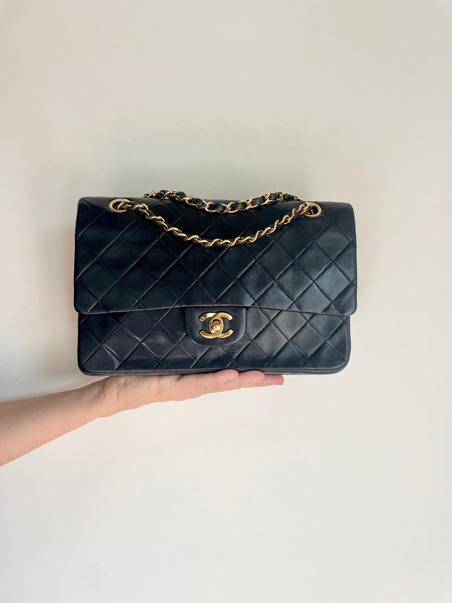 Sac Chanel femme Timeless / Classique 11.12, agneau et métal doré plaqué or 24 K - Soline