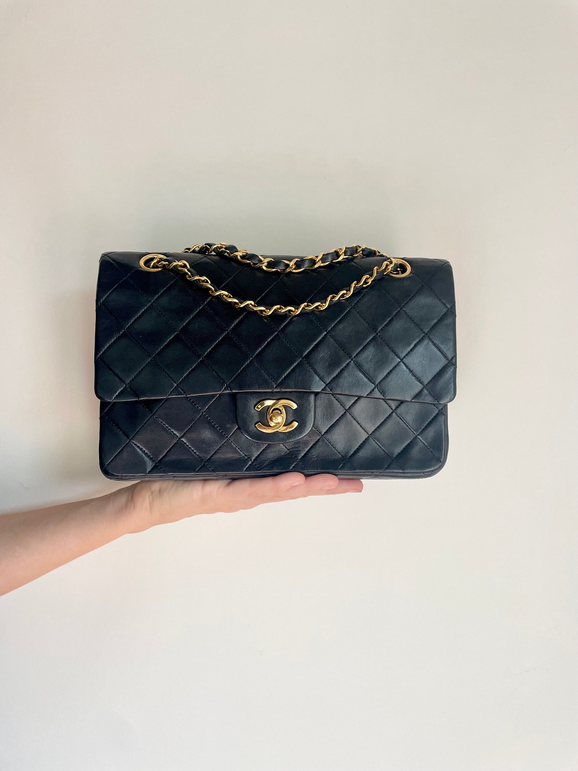 Sac Chanel femme Timeless / Classique 11.12, agneau et métal doré plaqué or 24 K - Soline