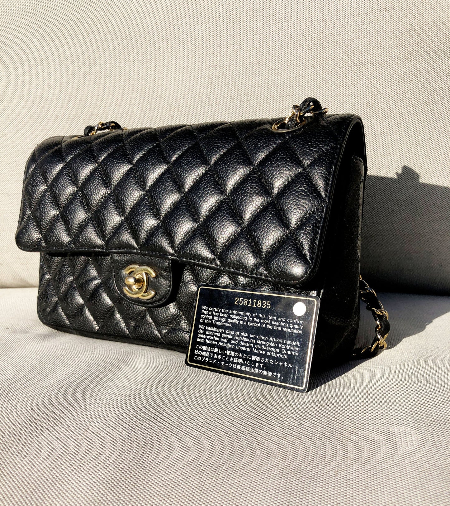 SAC Chanel noir CLASSIQUE 11.12 CAVIAR - Soline