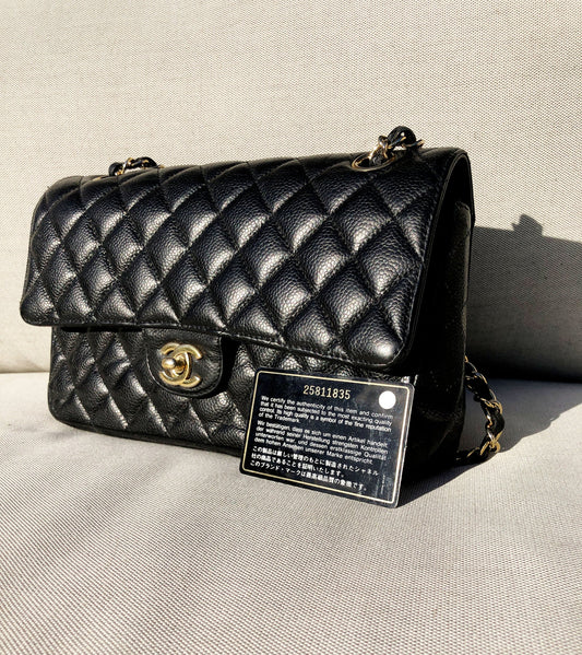 SAC Chanel noir CLASSIQUE 11.12 CAVIAR - Soline
