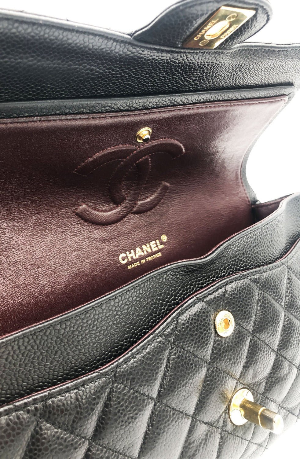 SAC Chanel noir CLASSIQUE 11.12 CAVIAR - Soline