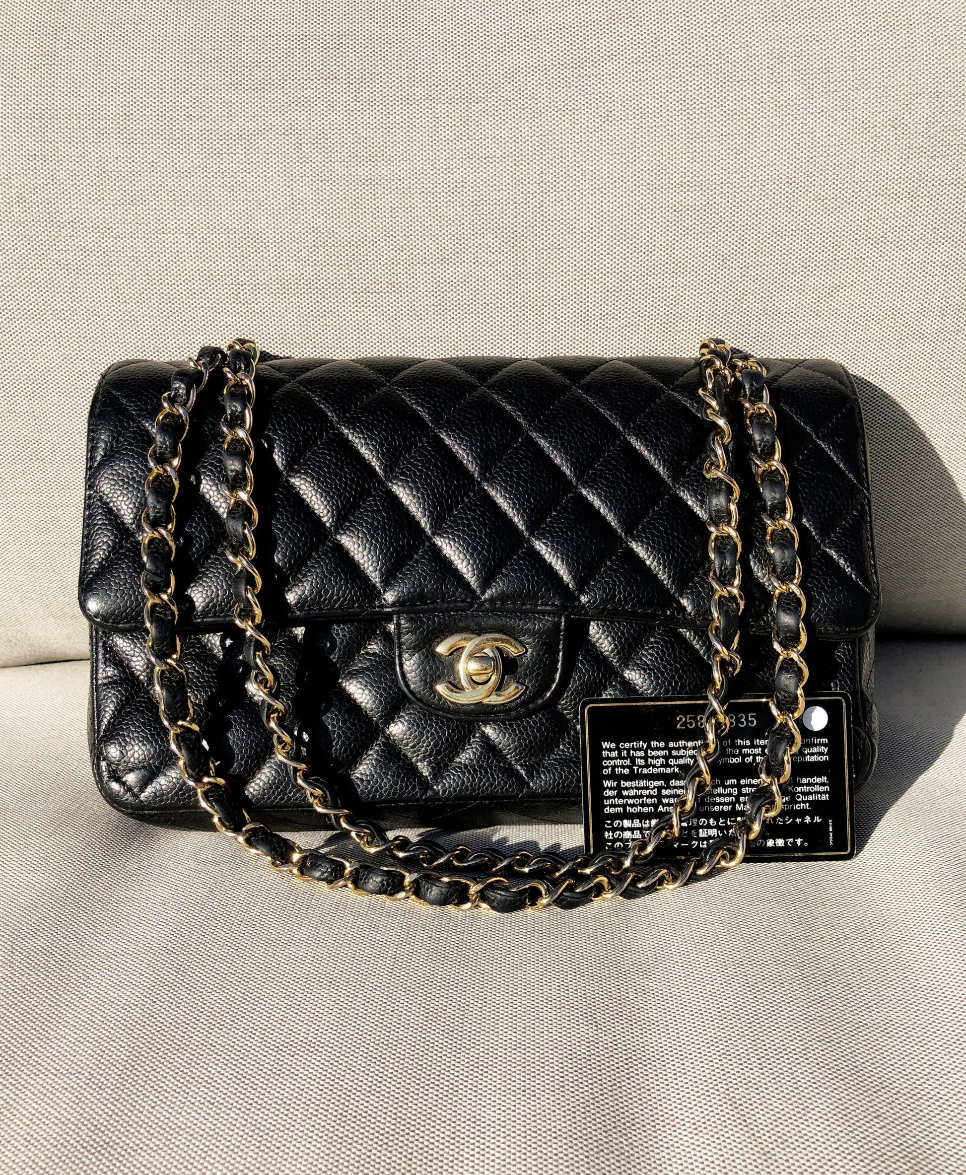 SAC Chanel noir CLASSIQUE 11.12 CAVIAR - Soline