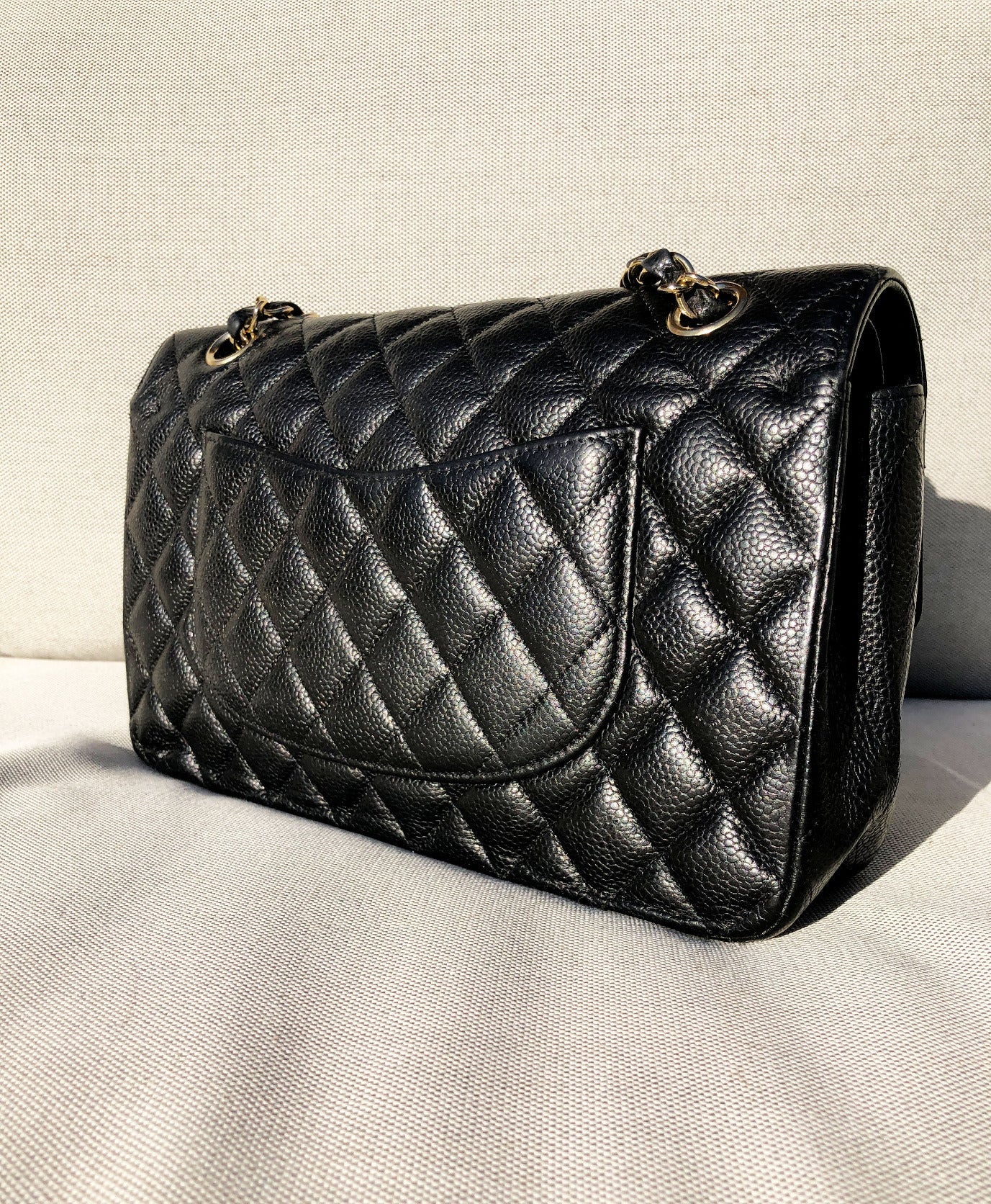 SAC Chanel noir CLASSIQUE 11.12 CAVIAR - Soline