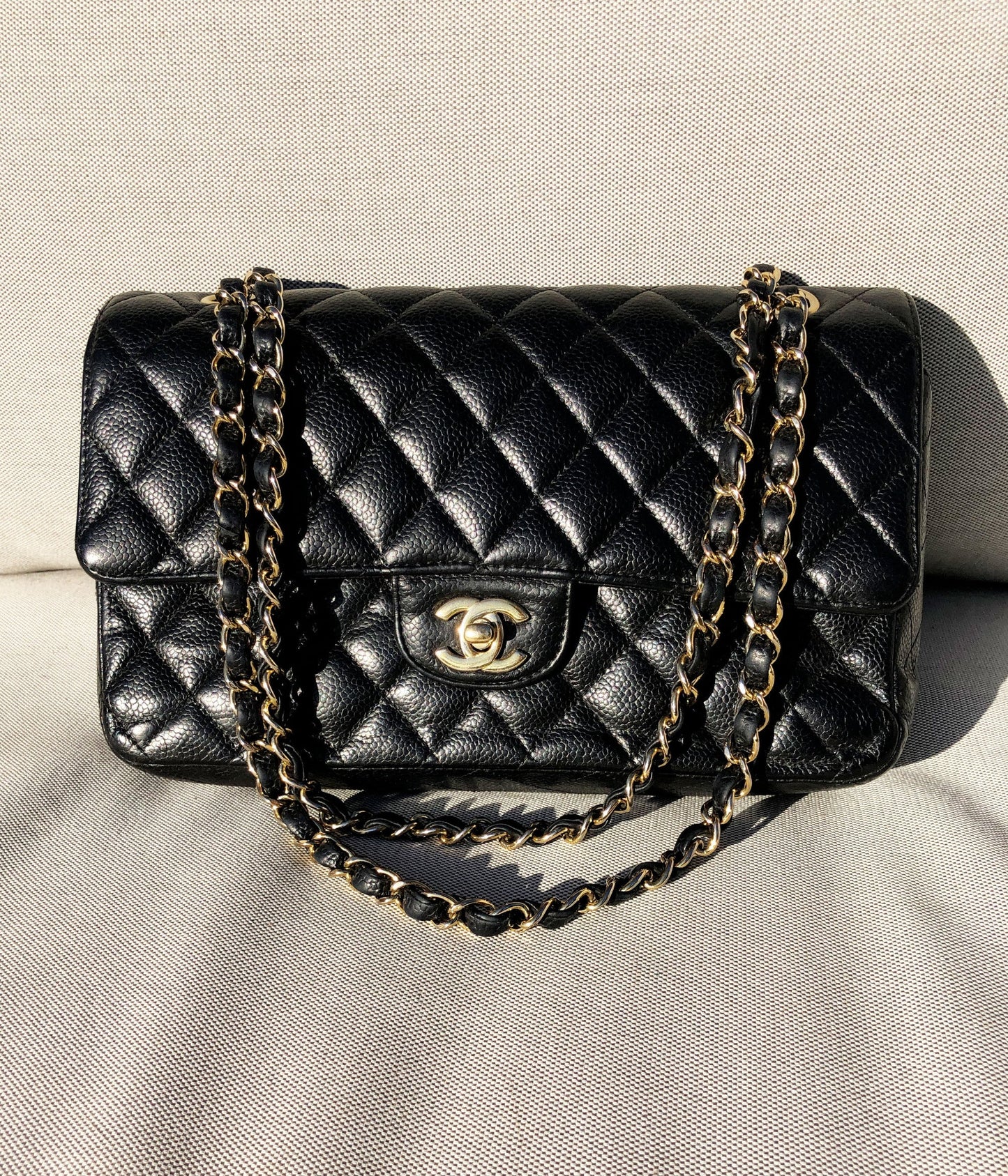 SAC Chanel noir CLASSIQUE 11.12 CAVIAR - Soline