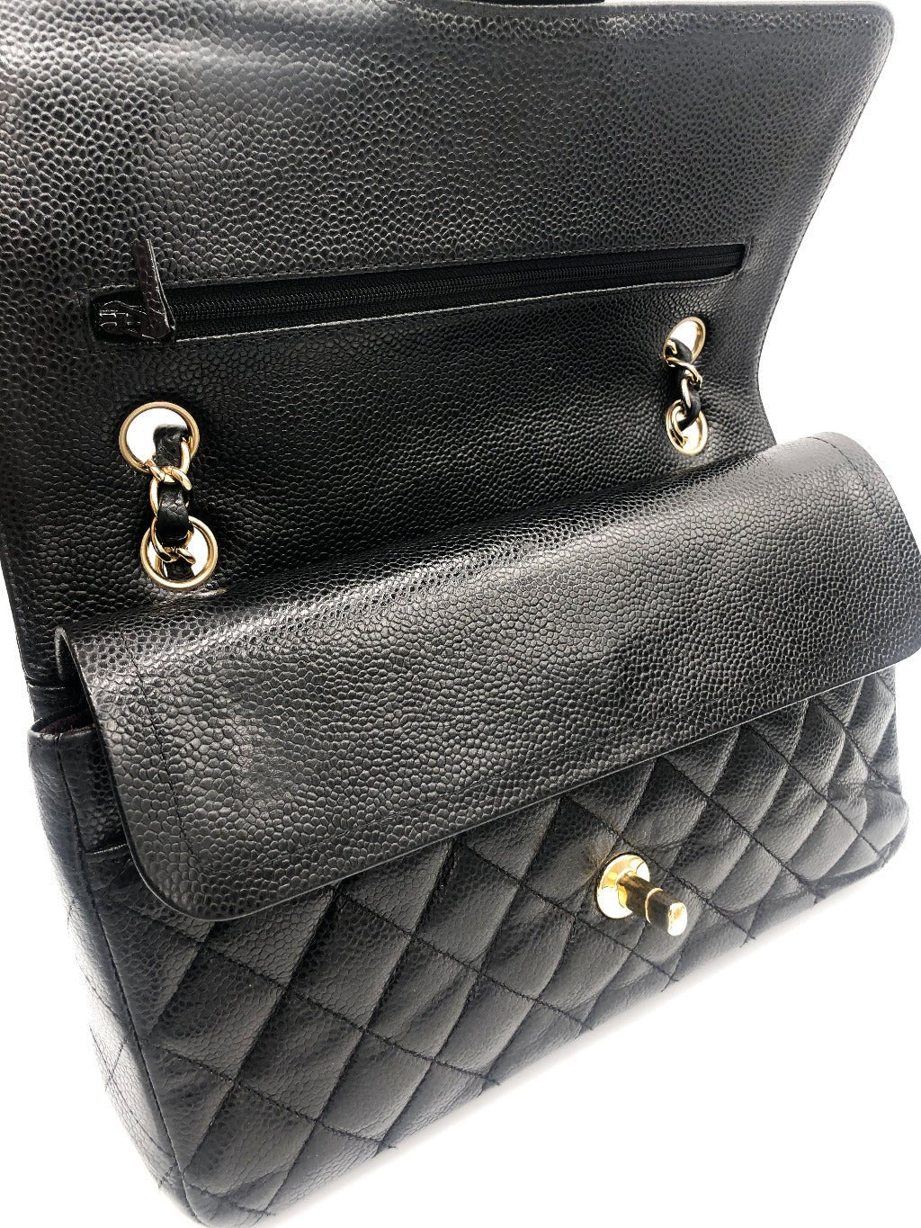 SAC Chanel noir CLASSIQUE 11.12 CAVIAR - Soline